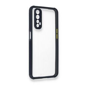 Alan Şanslı Realme 7 Miami Şeffaf Silikon Lacivert Kılıf