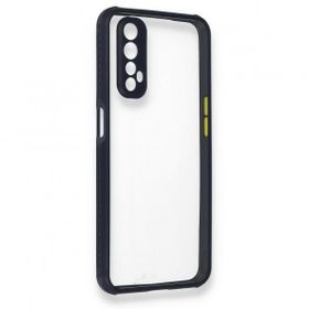 Alan Şanslı Realme 7 Miami Şeffaf Silikon Lacivert Kılıf