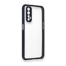 Alan Şanslı Realme 7 Miami Şeffaf Silikon Lacivert Kılıf