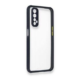 Alan Şanslı Realme 7 Miami Şeffaf Silikon Lacivert Kılıf