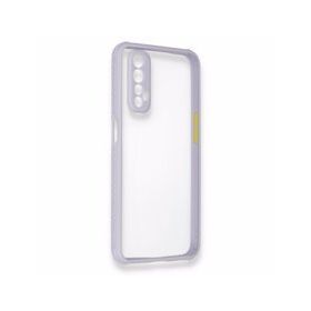 Alan Şanslı Realme 7 Miami Şeffaf Silikon Lila Kılıf
