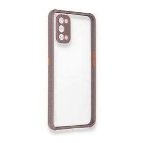 Alan Şanslı Realme 7 Pro Miami Şeffaf Silikon Açık Mor Kılıf
