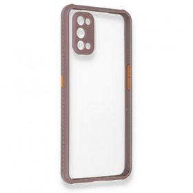 Alan Şanslı Realme 7 Pro Miami Şeffaf Silikon Açık Mor Kılıf