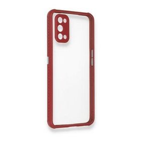 Alan Şanslı Realme 7 Pro Miami Şeffaf Silikon Fuşya Kılıf