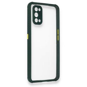 Alan Şanslı Realme 7 Pro Miami Şeffaf Silikon Koyu Yeşil Kılıf