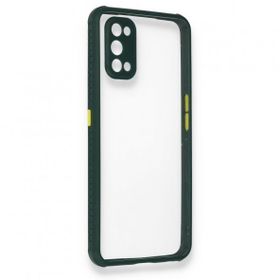 Alan Şanslı Realme 7 Pro Miami Şeffaf Silikon Koyu Yeşil Kılıf