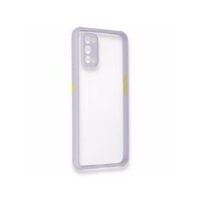 Alan Şanslı Realme 7 Pro Miami Şeffaf Silikon Lila Kılıf