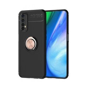 Alan Şanslı Realme 7 Range Yüzüklü Silikon Siyah Gold Kılıf