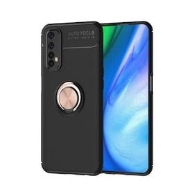 Alan Şanslı Realme 7 Range Yüzüklü Silikon Siyah Gold Kılıf