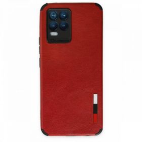 Alan Şanslı Realme 8 Loop Deri Silikon Kırmızı Kılıf