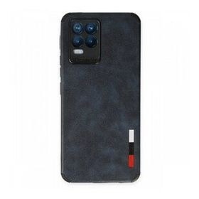 Alan Şanslı Realme 8 Loop Deri Silikon Lacivert Kılıf