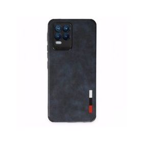 Alan Şanslı Realme 8 Loop Deri Silikon Lacivert Kılıf