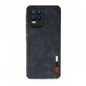Alan Şanslı Realme 8 Loop Deri Silikon Lacivert Kılıf