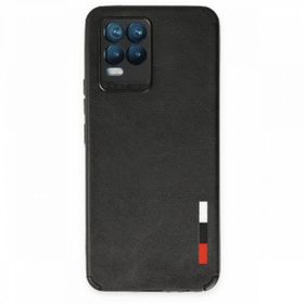 Alan Şanslı Realme 8 Loop Deri Silikon Siyah Kılıf
