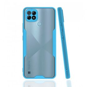 Alan Şanslı Realme C21 Platin Silikon Mavi Kılıf
