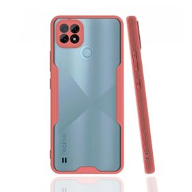 Alan Şanslı Realme C21 Platin Silikon Pembe Kılıf