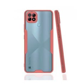 Alan Şanslı Realme C21 Platin Silikon Pembe Kılıf