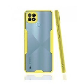 Alan Şanslı Realme C21 Platin Silikon Sarı Kılıf