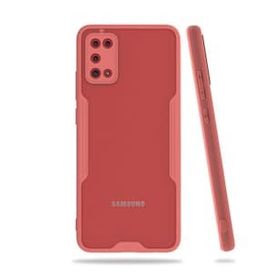 Alan Şanslı Samsung Galaxy A02S Platin Silikon Pembe Cep Telefonu Kılıfı
