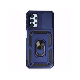 Alan Şanslı Samsung Galaxy A13 4G Pars Lens Yüzüklü Silikon Lacivert Kılıf
