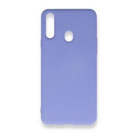 Alan Şanslı Samsung Galaxy A20S Nano İçi Kadife Silikon Lila Kılıf