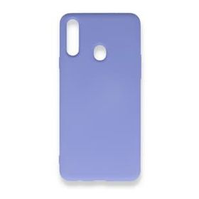 Alan Şanslı Samsung Galaxy A20S Nano İçi Kadife Silikon Lila Kılıf