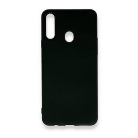 Alan Şanslı Samsung Galaxy A20S Nano İçi Kadife Silikon Siyah Kılıf
