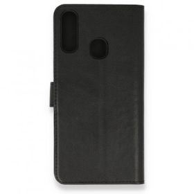 Alan Şanslı Samsung Galaxy A20S Trend S Plus Kapaklı Siyah Kılıf