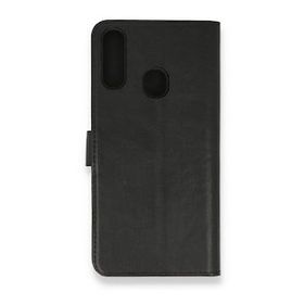Alan Şanslı Samsung Galaxy A20S Trend S Plus Kapaklı Siyah Kılıf