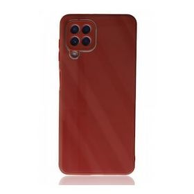 Alan Şanslı Samsung Galaxy A22 Glass Kapak Bordo Kılıf