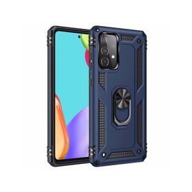 Alan Şanslı Samsung Galaxy A52 Sofya Yüzüklü Silikon Kapak Lacivert Kılıf