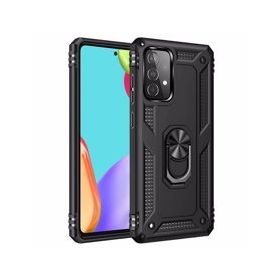 Alan Şanslı Samsung Galaxy A52 Sofya Yüzüklü Silikon Kapak Siyah Kılıf