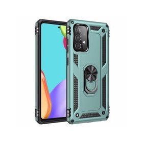 Alan Şanslı Samsung Galaxy A52 Sofya Yüzüklü Silikon Kapak Yeşil Kılıf