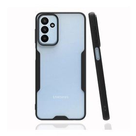 Alan Şanslı Samsung Galaxy M23 Platin Silikon Siyah Cep Telefonu Kılıfı
