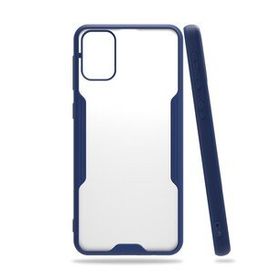 Alan Şanslı Samsung Galaxy M31 Platin Silikon Lacivert Cep Telefonu Kılıfı