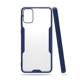 Alan Şanslı Samsung Galaxy M31 Platin Silikon Lacivert Cep Telefonu Kılıfı