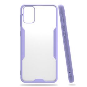 Alan Şanslı Samsung Galaxy M31 Platin Silikon Lila Cep Telefonu Kılıfı