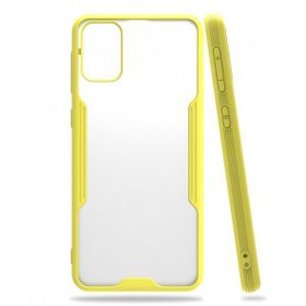 Alan Şanslı Samsung Galaxy M31 Platin Silikon Sarı Cep Telefonu Kılıfı