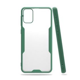 Alan Şanslı Samsung Galaxy M31 Platin Silikon Yeşil Cep Telefonu Kılıfı