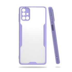 Alan Şanslı Samsung Galaxy M31S Platin Silikon Lila Cep Telefonu Kılıfı
