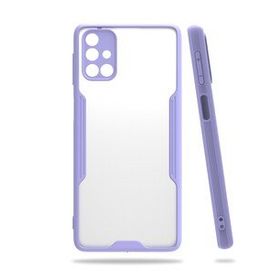 Alan Şanslı Samsung Galaxy M31S Platin Silikon Lila Cep Telefonu Kılıfı