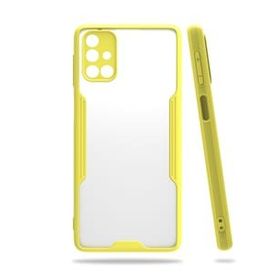 Alan Şanslı Samsung Galaxy M31S Platin Silikon Sarı Cep Telefonu Kılıfı