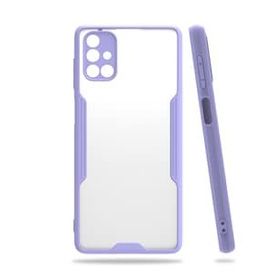 Alan Şanslı Samsung Galaxy M51 Platin Silikon Lila Cep Telefonu Kılıfı