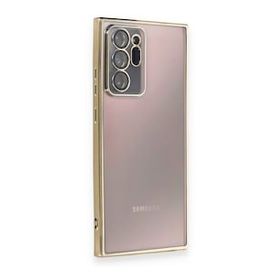 Alan Şanslı Samsung Galaxy Note 20 Ultra Razer Lensli Silikon Gold Cep Telefonu Kılıfı