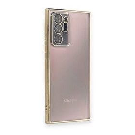 Alan Şanslı Samsung Galaxy Note 20 Ultra Razer Lensli Silikon Gold Cep Telefonu Kılıfı