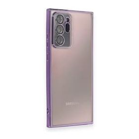 Alan Şanslı Samsung Galaxy Note 20 Ultra Razer Lensli Silikon Mor Cep Telefonu Kılıfı