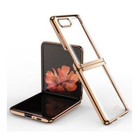 Alan Şanslı Samsung Galaxy Z Flip 4 Fold Element Kapak Gold Cep Telefonu Kılıfı