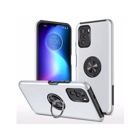 Alan Şanslı Xiaomi Poco F3 Elit Yüzüklü Kapak Gümüş Kılıf
