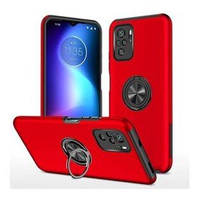 Alan Şanslı Xiaomi Poco F3 Elit Yüzüklü Kapak Kırmızı Kılıf