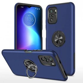 Alan Şanslı Xiaomi Poco F3 Elit Yüzüklü Kapak Lacivert Kılıf